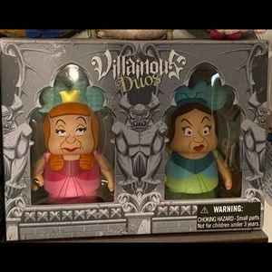 Disney Villainous Duos Vinylmation Set. Drizella & Anastasia. New In Box 3”high